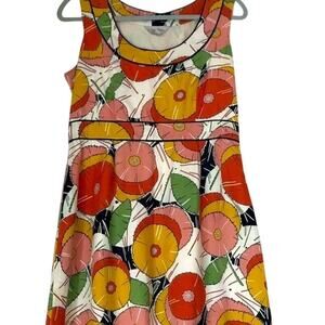 Pepperberry Curvy 12CV Sleeveless Spring Floral Fit Flare Dress Vintage Buttons